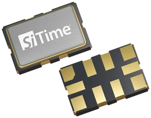 SiTime MEMS osilatör kılıfının üst ve alt görünümü