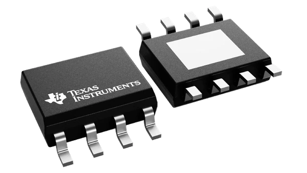 Texas Instruments sekiz pinli PowerPAD entegre kılıfı, üst ve alt görünüm