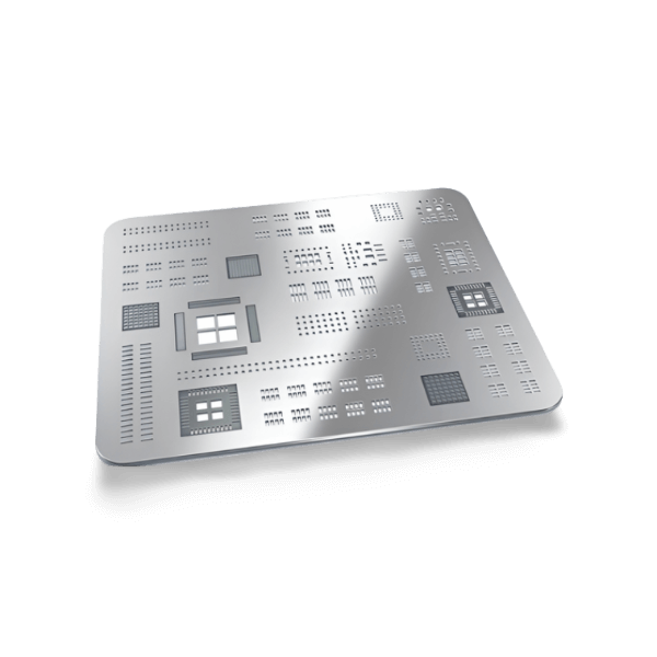Example of a PCB stencil used for solder paste application